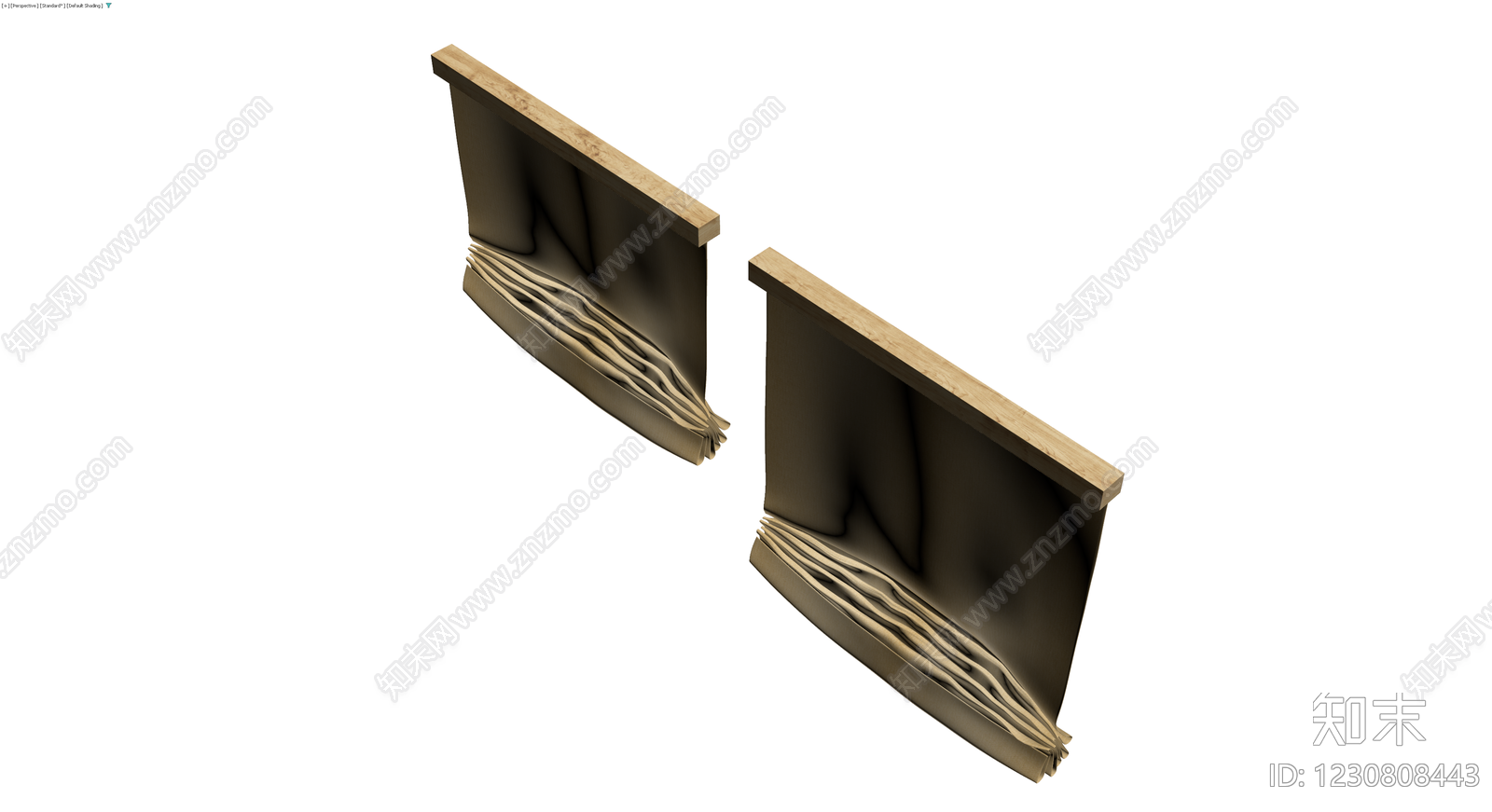 木质罗马帘布艺软饰3D模型下载【ID:1230808443】