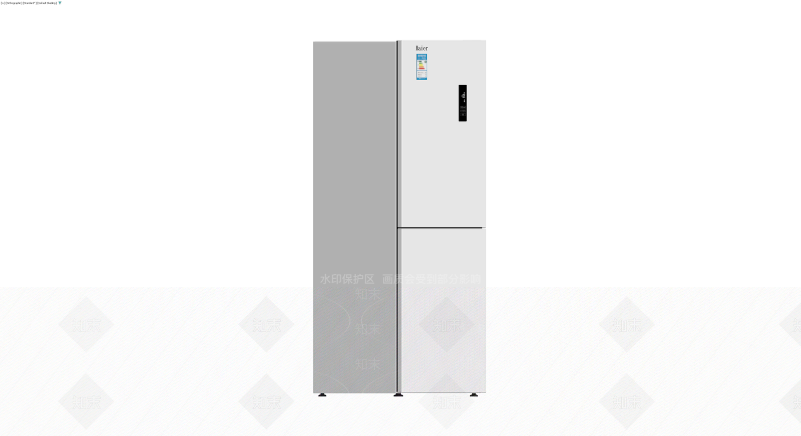 海尔双门冰箱模型3D模型下载【ID:1229653685】