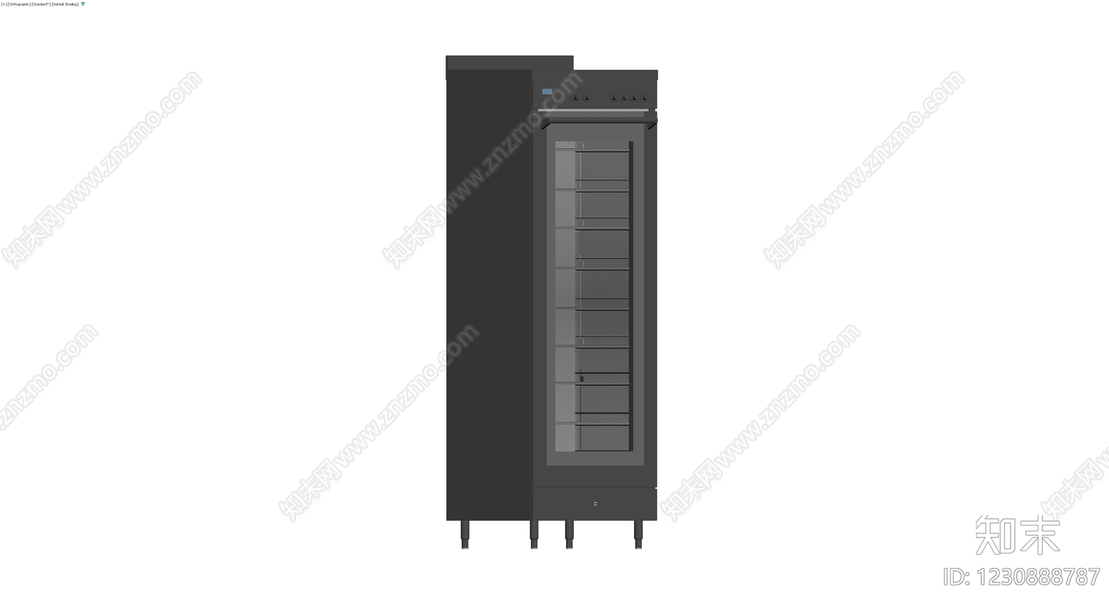 黑色商用烤箱3D模型下载【ID:1230888787】