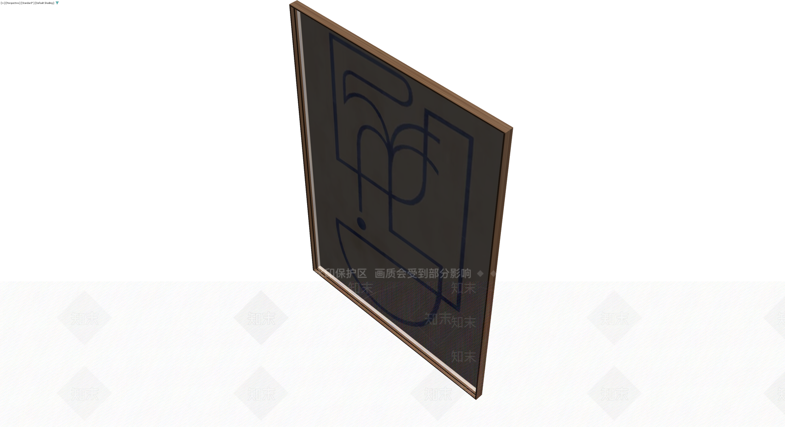 带框抽象装饰挂画3D模型下载【ID:1230093115】