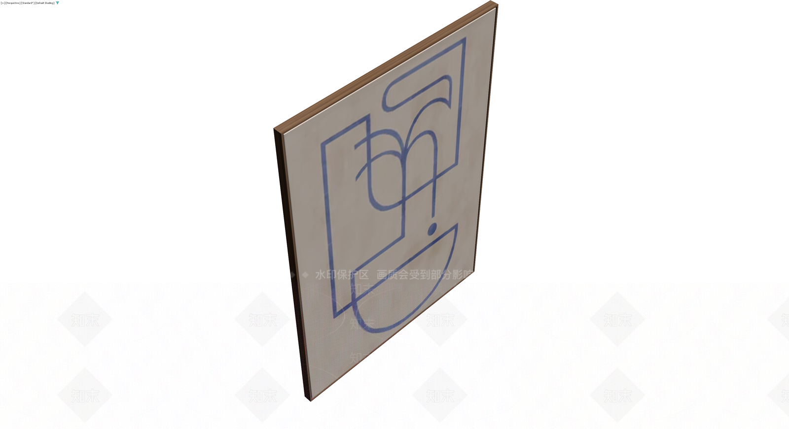 带框抽象装饰挂画3D模型下载【ID:1230093115】