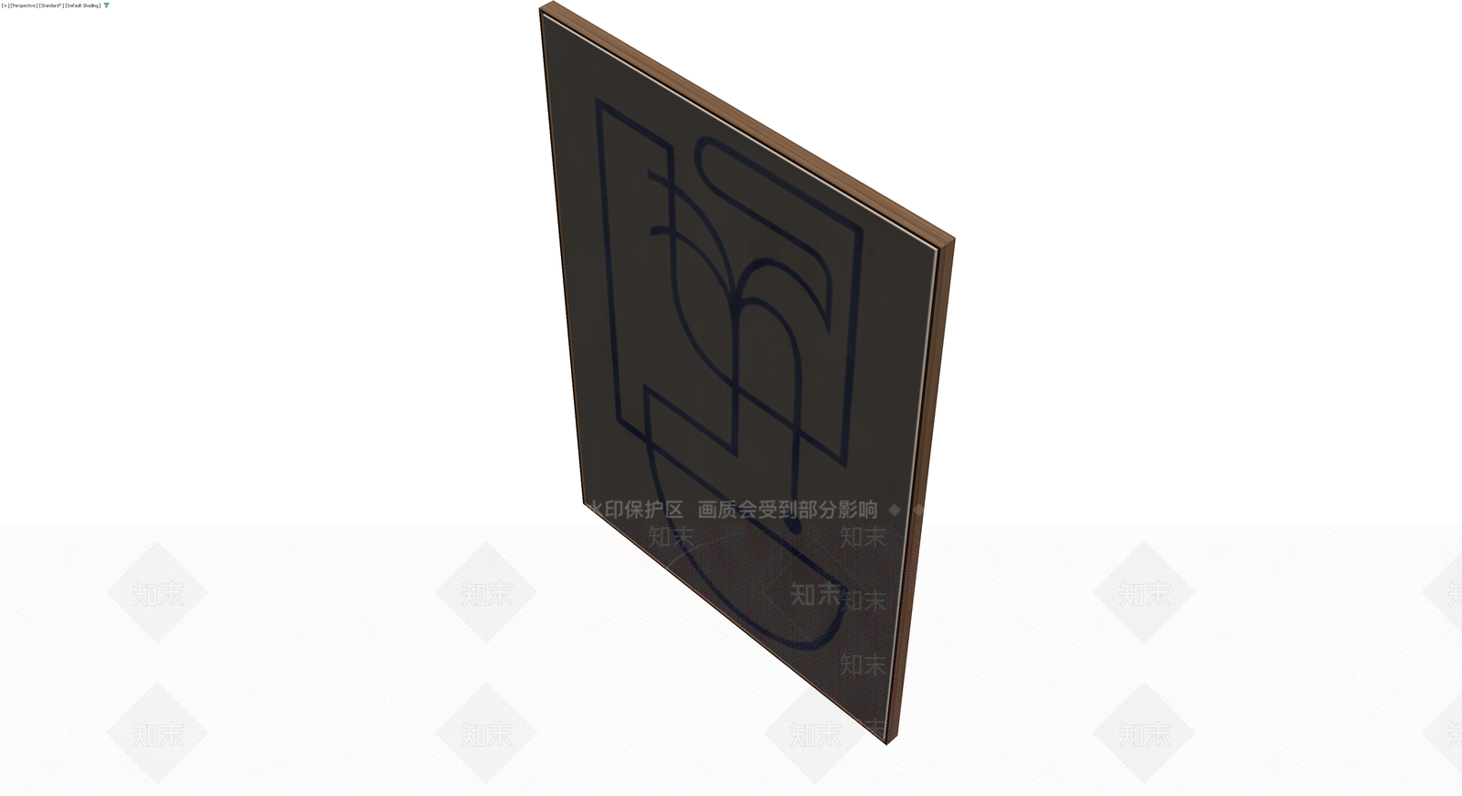 带框抽象装饰挂画3D模型下载【ID:1230093115】