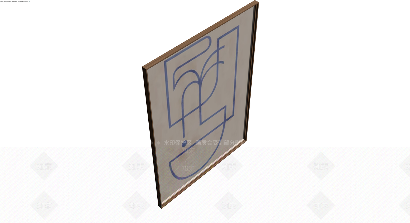 带框抽象装饰挂画3D模型下载【ID:1230093115】