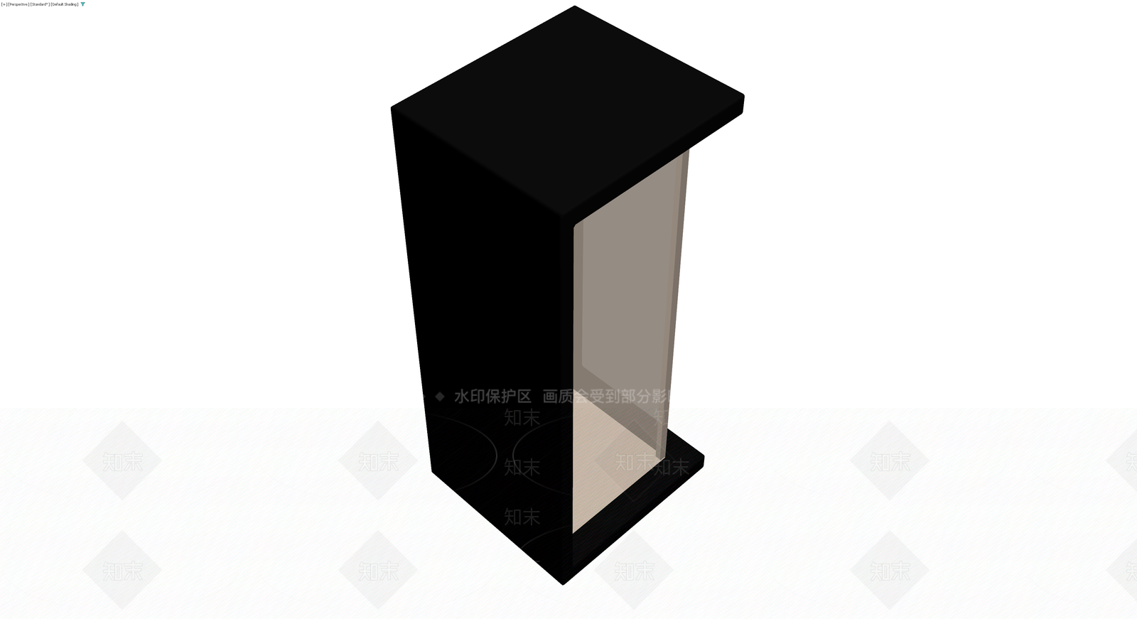 黑框米色玻璃展示柜3D模型下载【ID:1230133598】