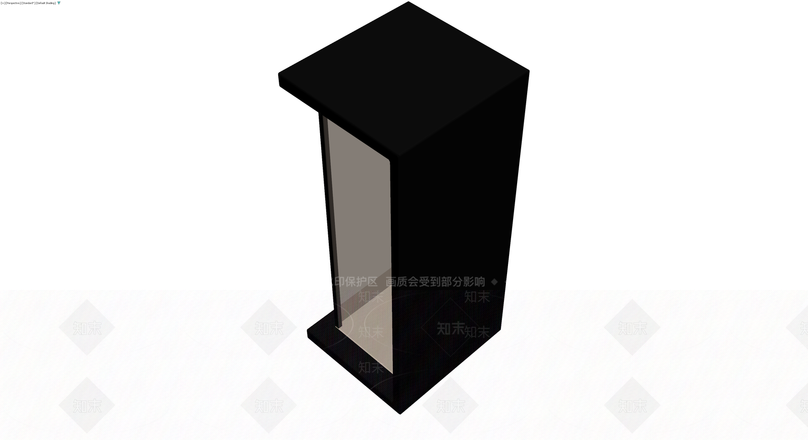 黑框米色玻璃展示柜3D模型下载【ID:1230133598】