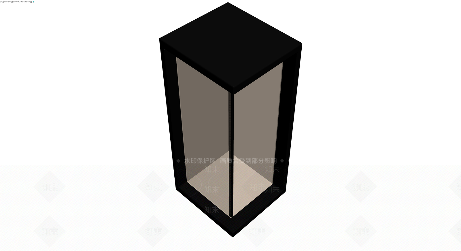 黑框米色玻璃展示柜3D模型下载【ID:1230133598】