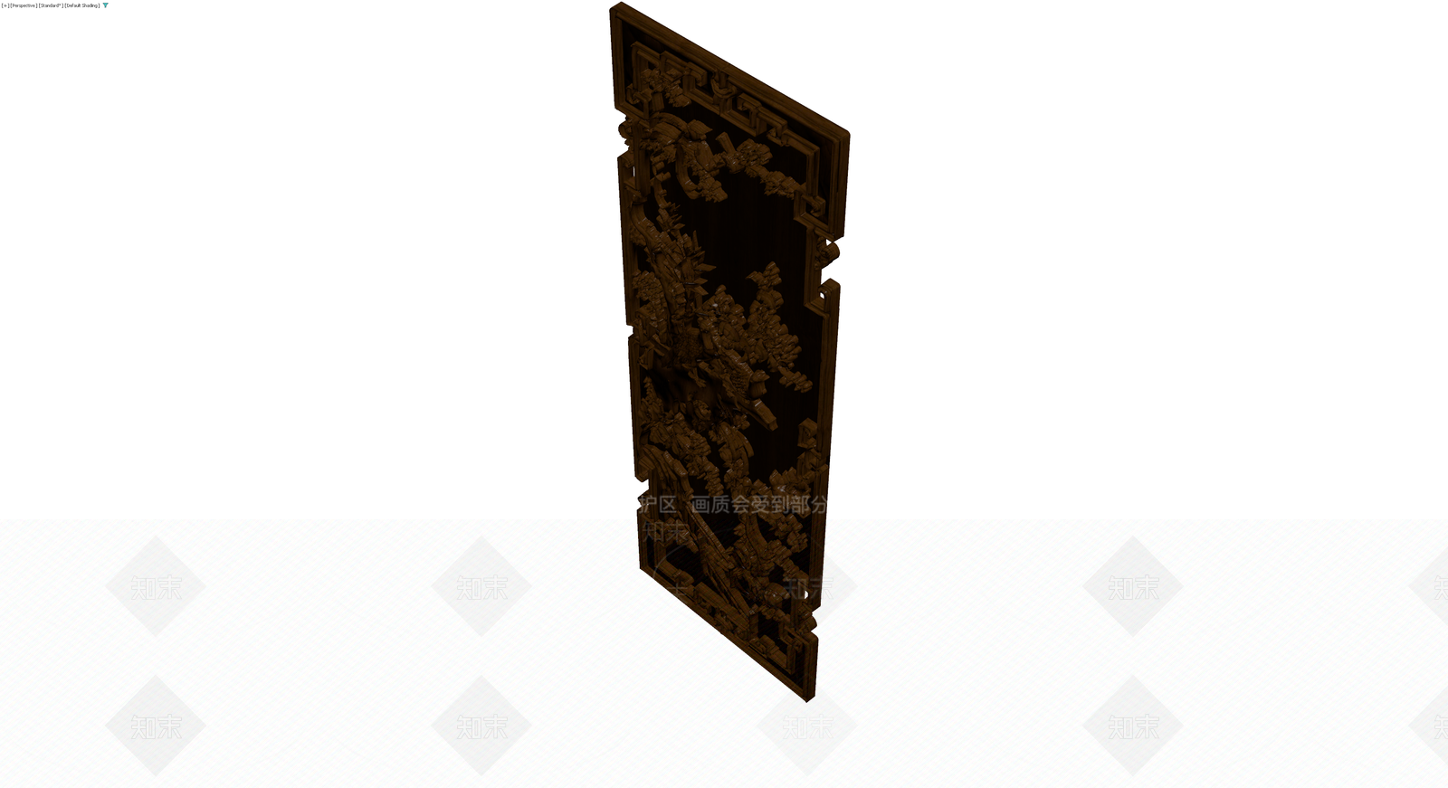 中式镂空木雕屏风3D模型下载【ID:1230598151】