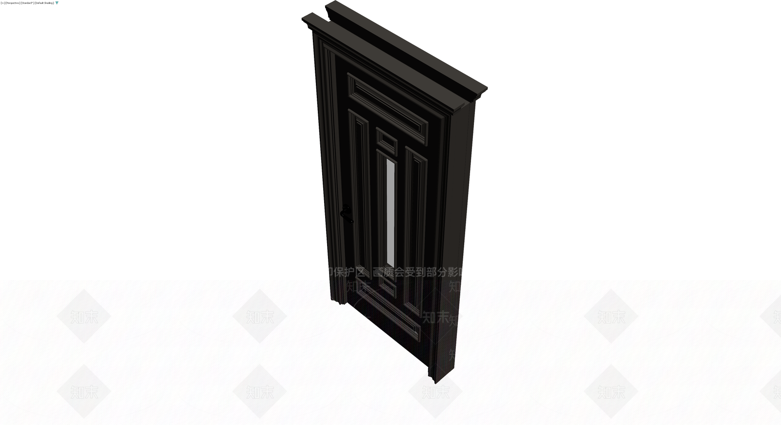 带框装饰玻璃单开门3D模型下载【ID:1229864882】