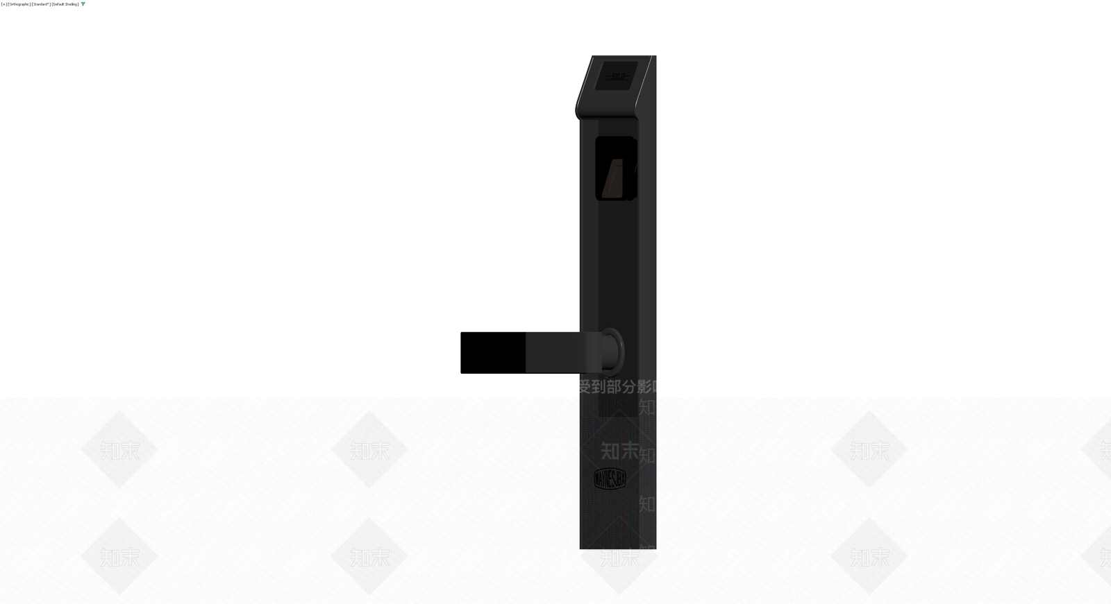 黑色智能门锁3D模型下载【ID:1230378087】