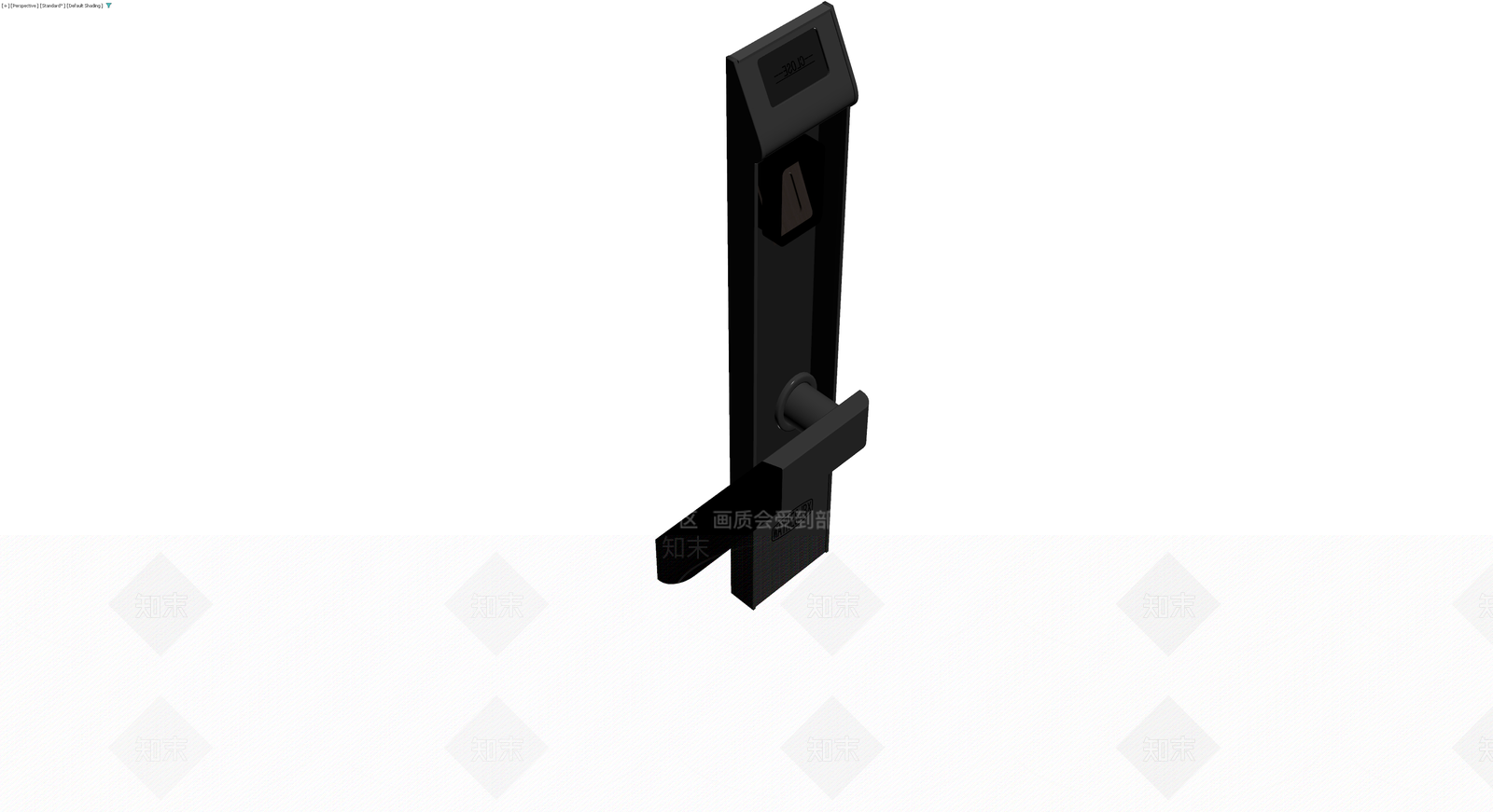 黑色智能门锁3D模型下载【ID:1230378087】
