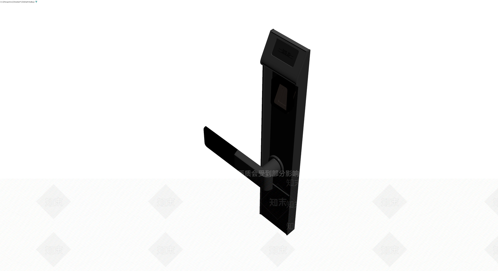黑色智能门锁3D模型下载【ID:1230378087】