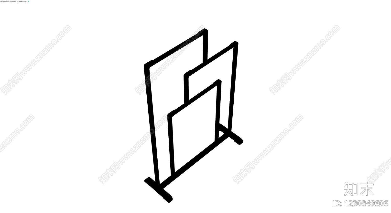 三屏折叠屏风3D模型下载【ID:1230849606】