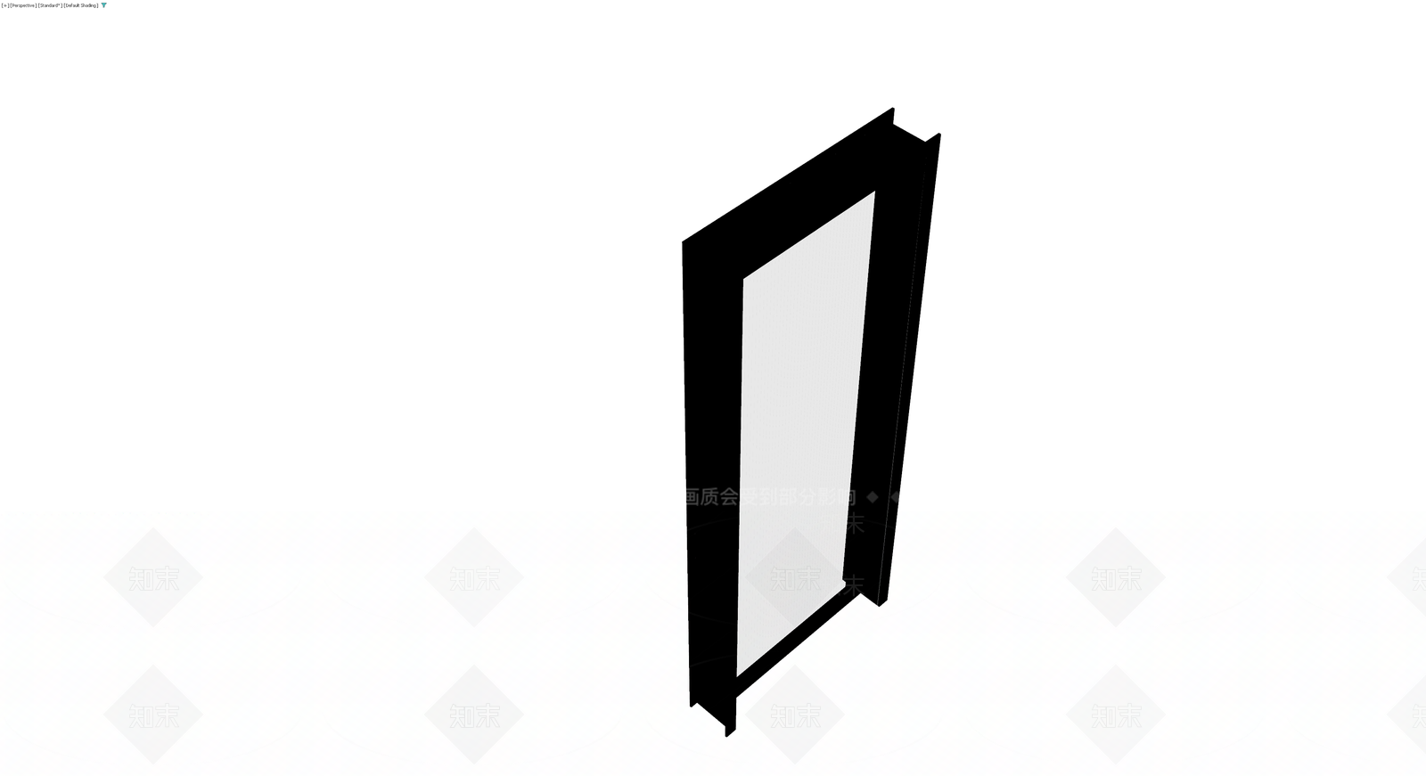 黑色边框玻璃门3D模型下载【ID:1230743808】
