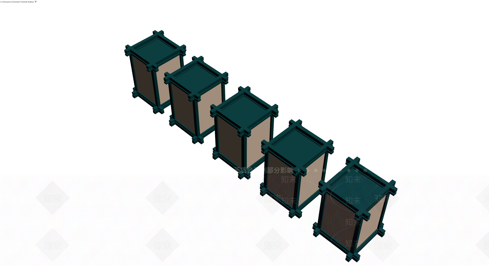 复古木质储物箱组合3D模型下载【ID:1230101371】