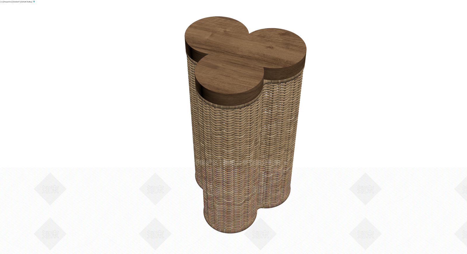 藤编木质组合边几3D模型下载【ID:1230415719】