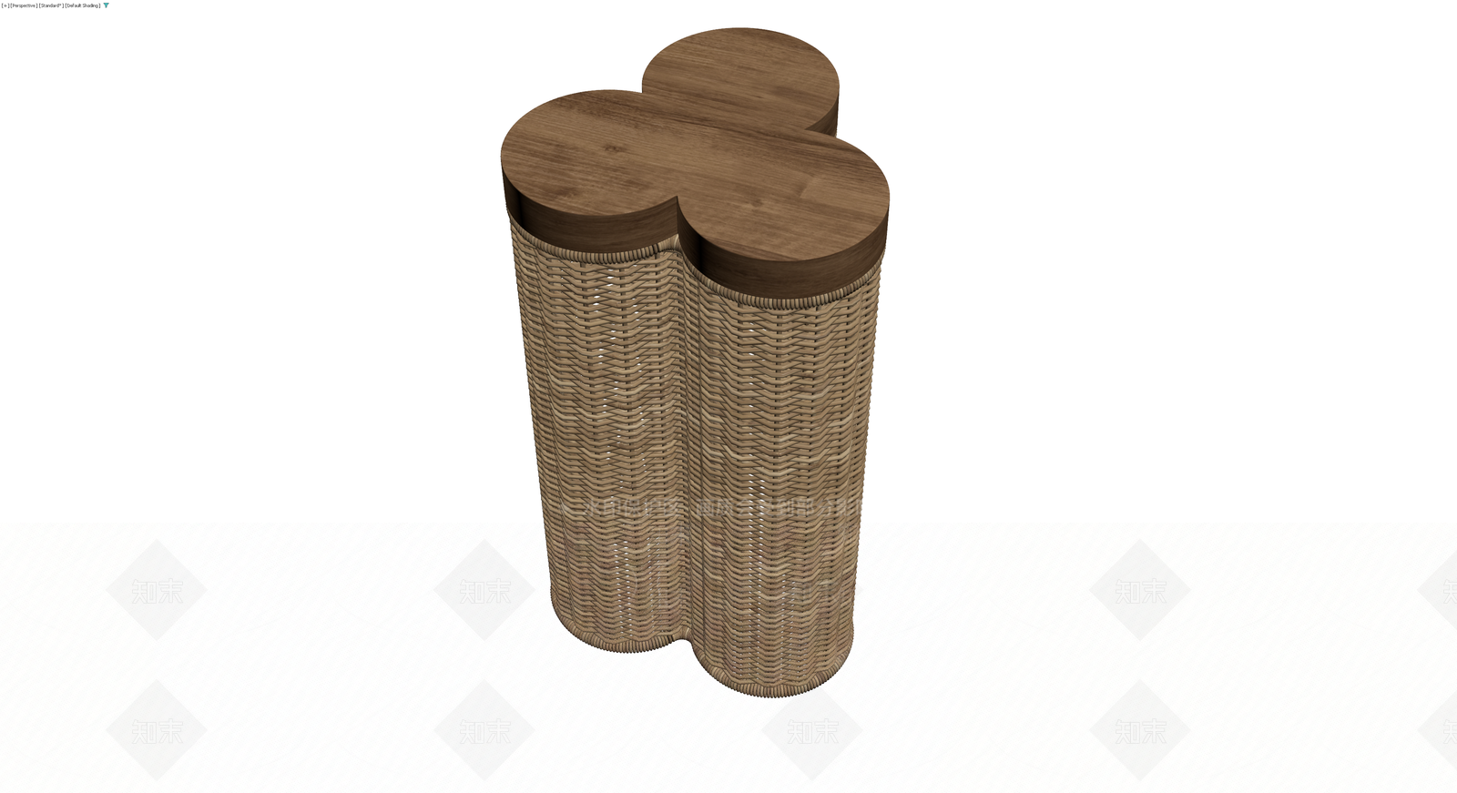 藤编木质组合边几3D模型下载【ID:1230415719】