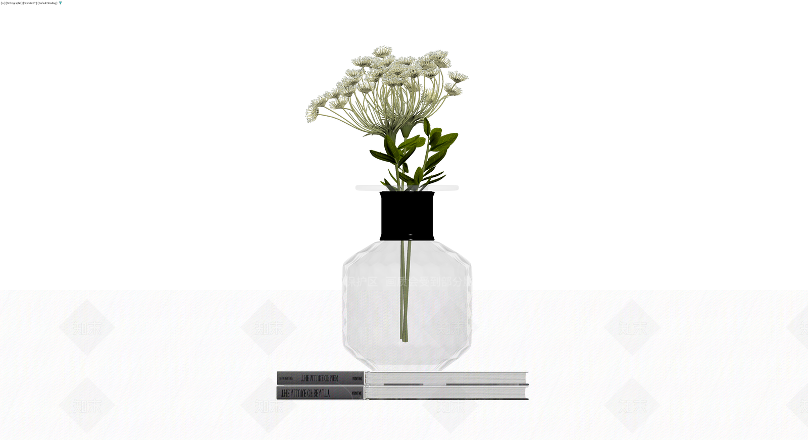 花瓶插花书籍组合3D模型下载【ID:1229964300】