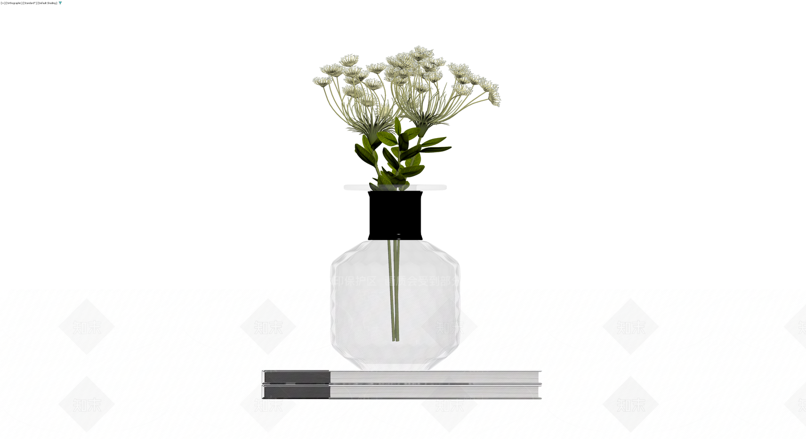 花瓶插花书籍组合3D模型下载【ID:1229964300】