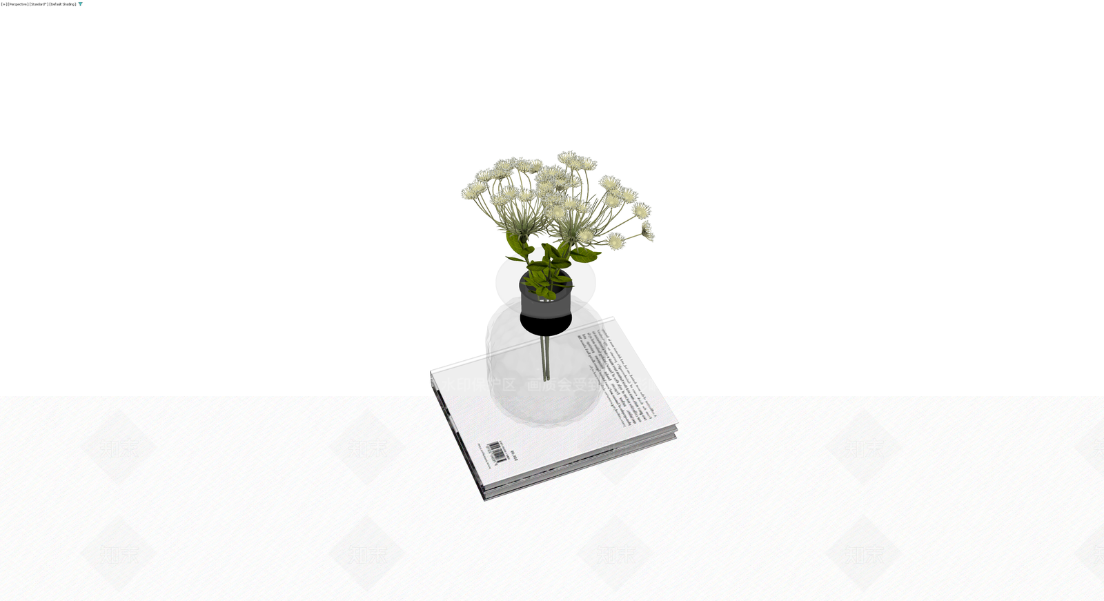 花瓶插花书籍组合3D模型下载【ID:1229964300】