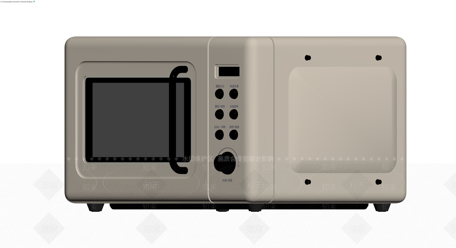 米色外观微波炉模型3D模型下载【ID:1229653826】