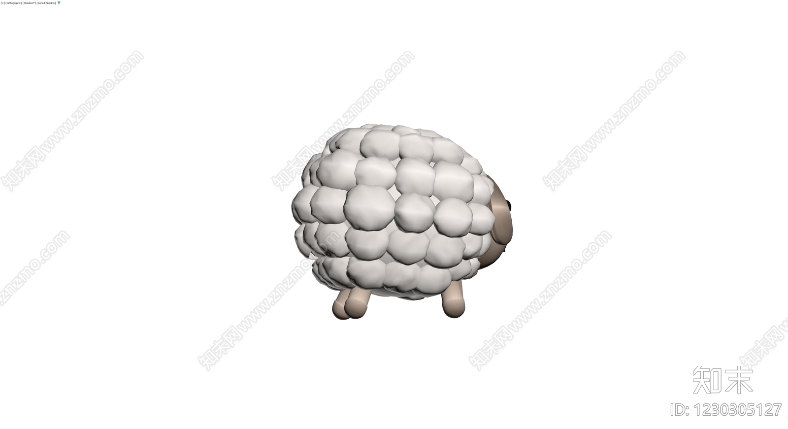 卡通风格绵羊模型3D模型下载【ID:1230305127】