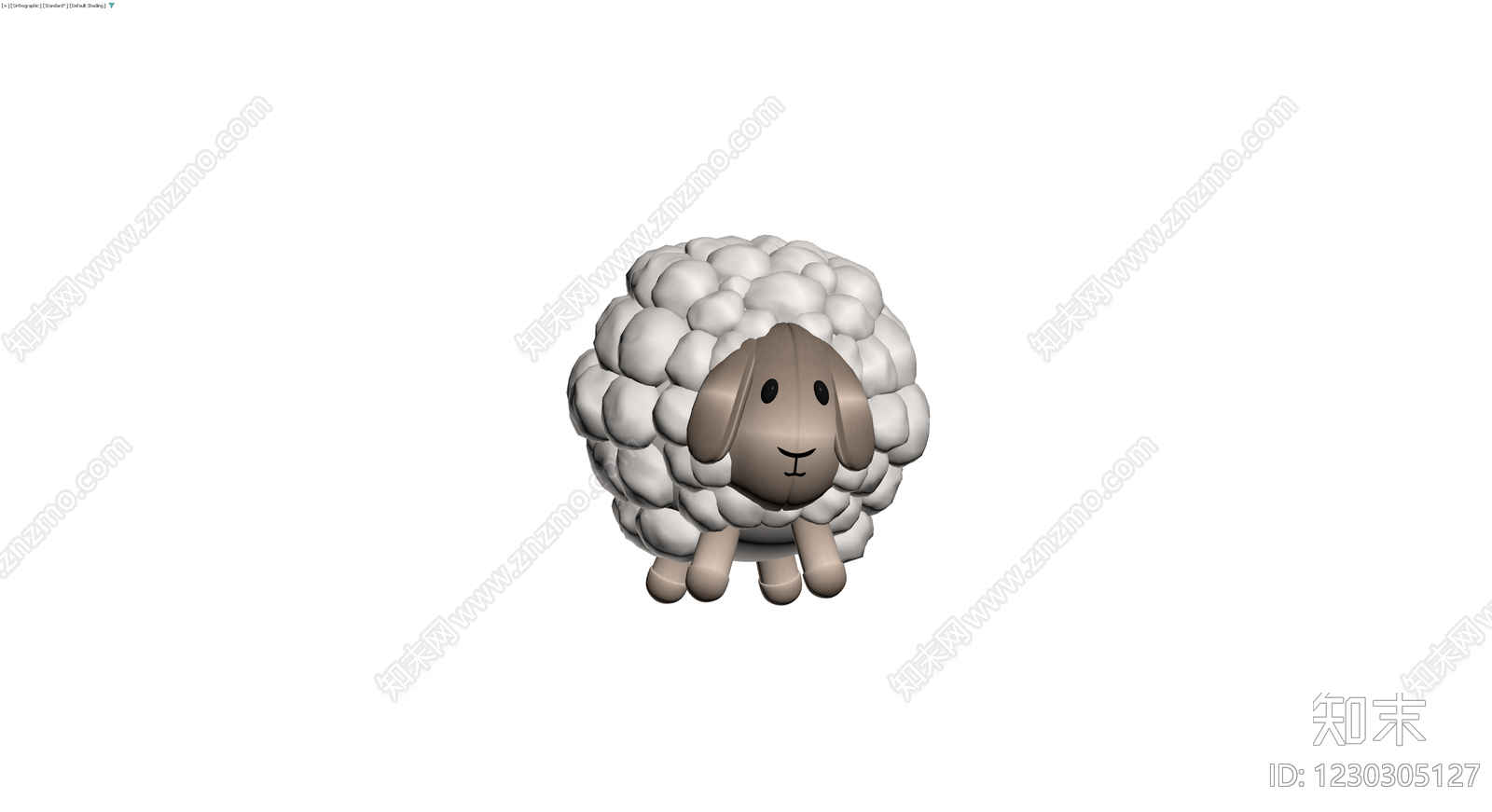 卡通风格绵羊模型3D模型下载【ID:1230305127】