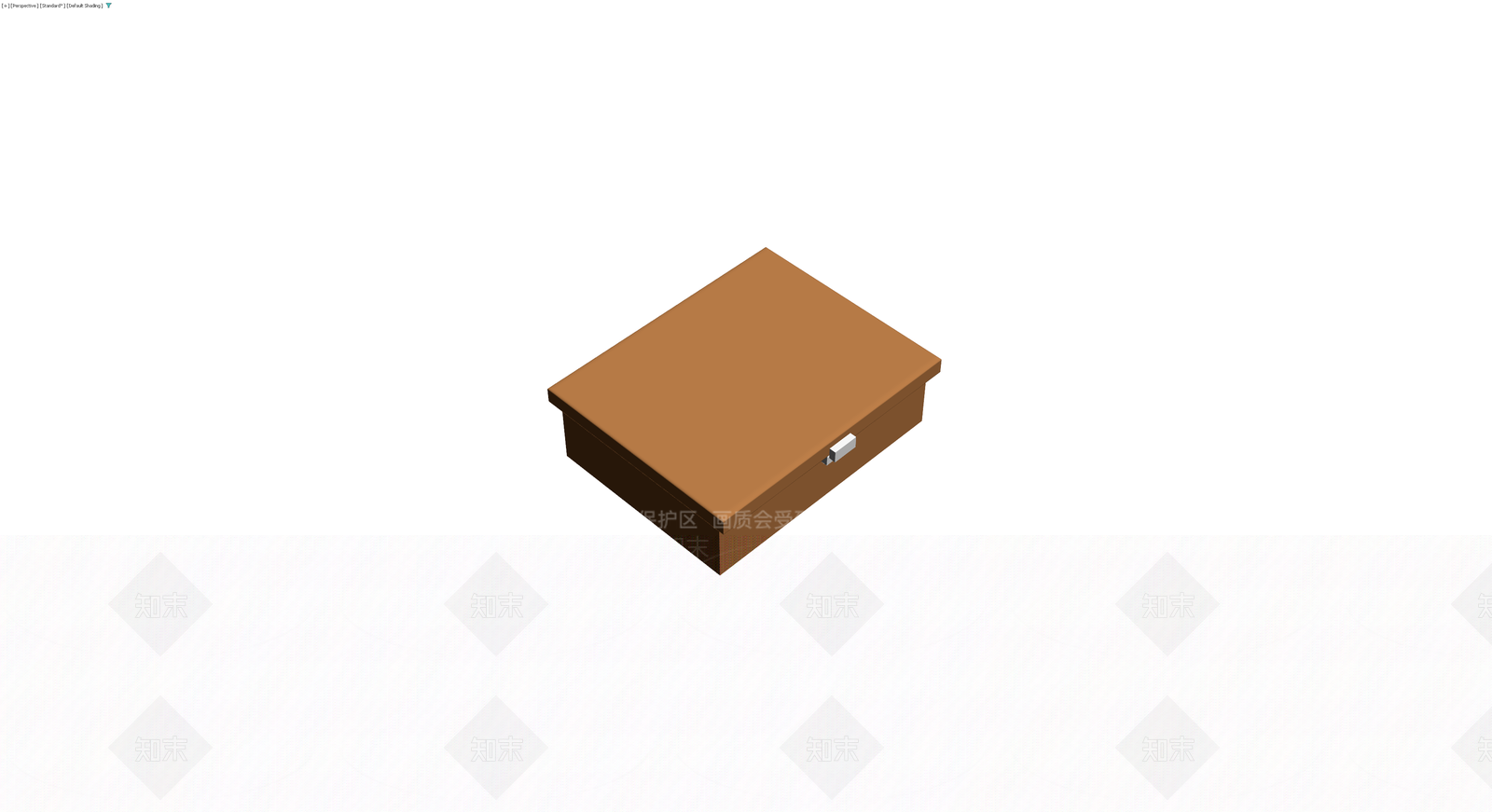 带锁扣棕色收纳盒3D模型下载【ID:1229954915】