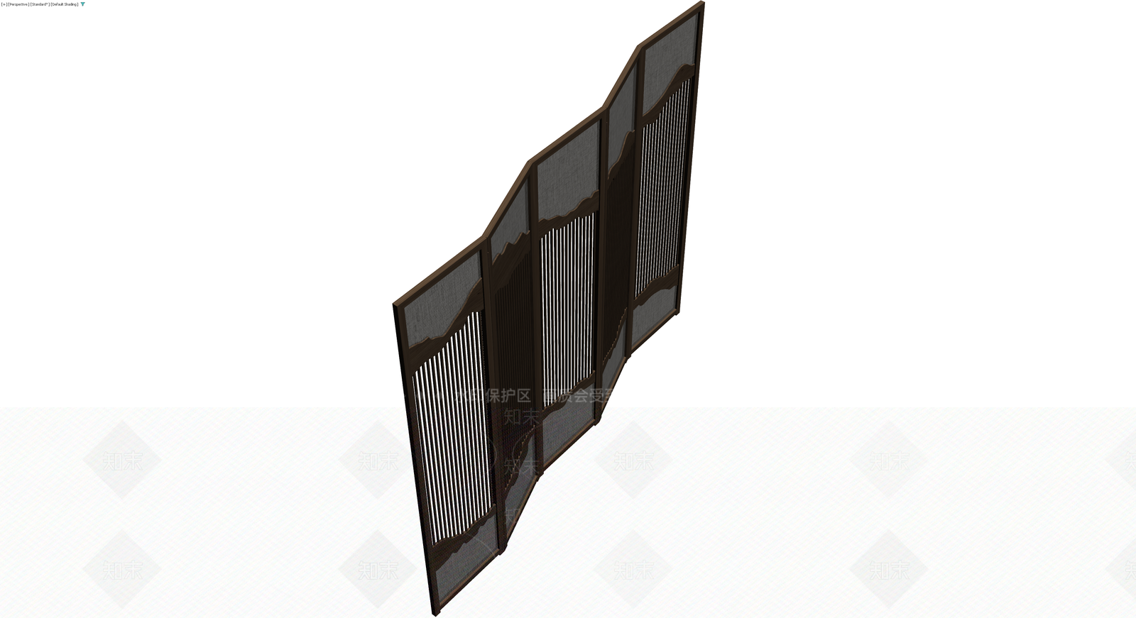 五折山水屏风3D模型下载【ID:1229872391】