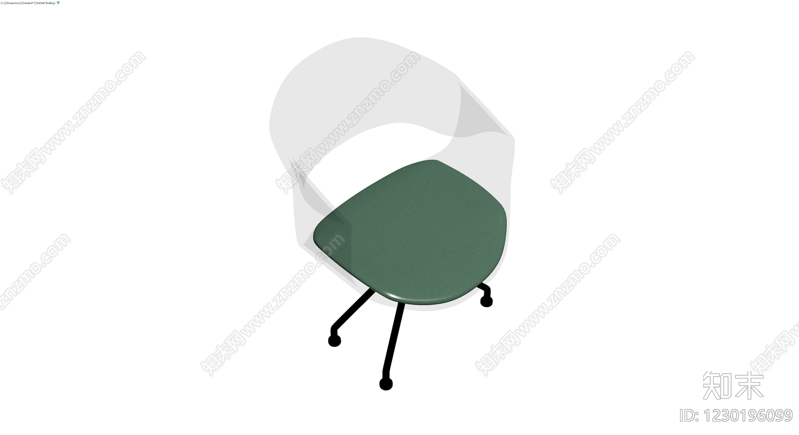 现代风格白色办公椅3D模型下载【ID:1230196099】
