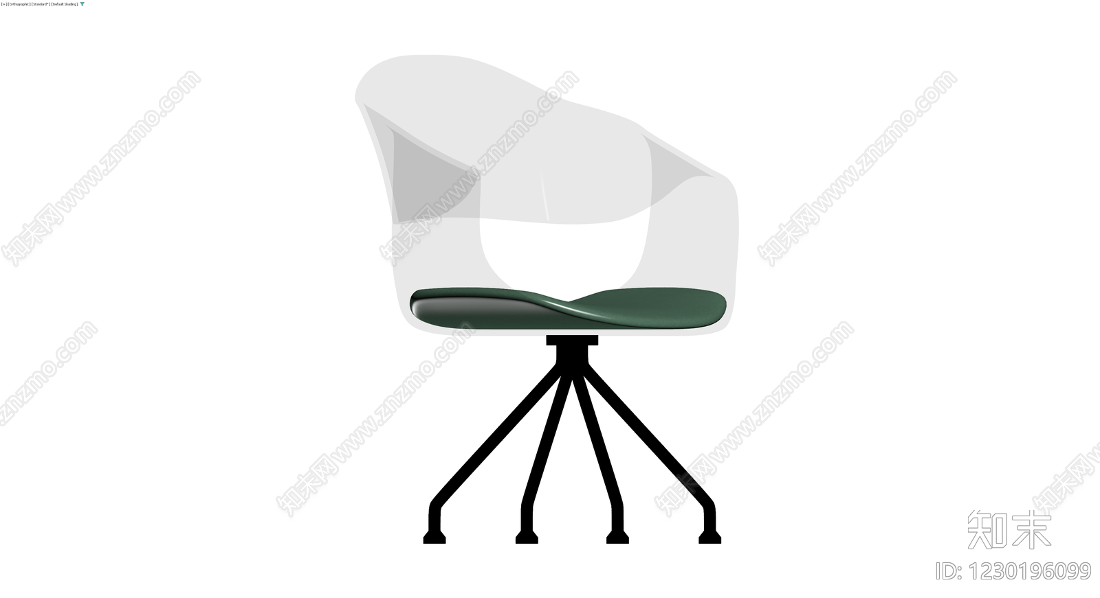 现代风格白色办公椅3D模型下载【ID:1230196099】