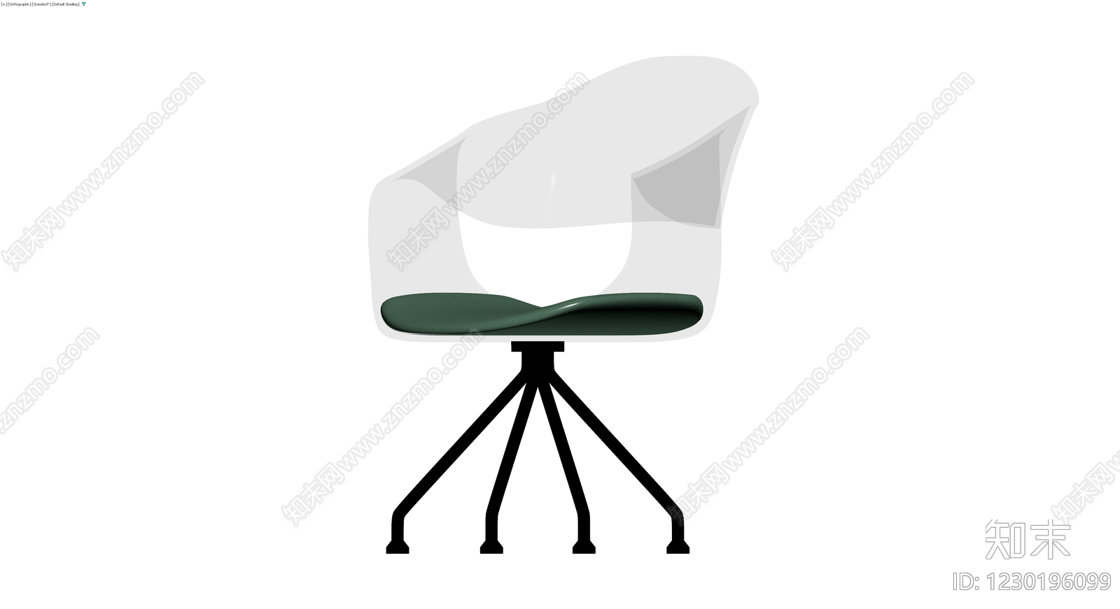 现代风格白色办公椅3D模型下载【ID:1230196099】