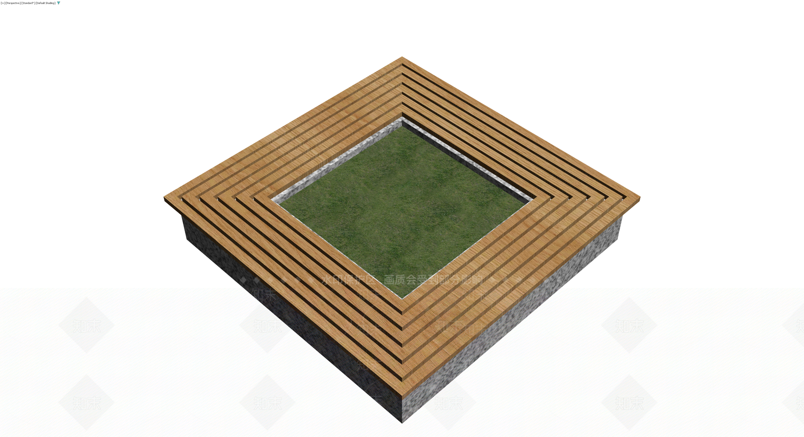 木质台阶景观模型3D模型下载【ID:1230383061】