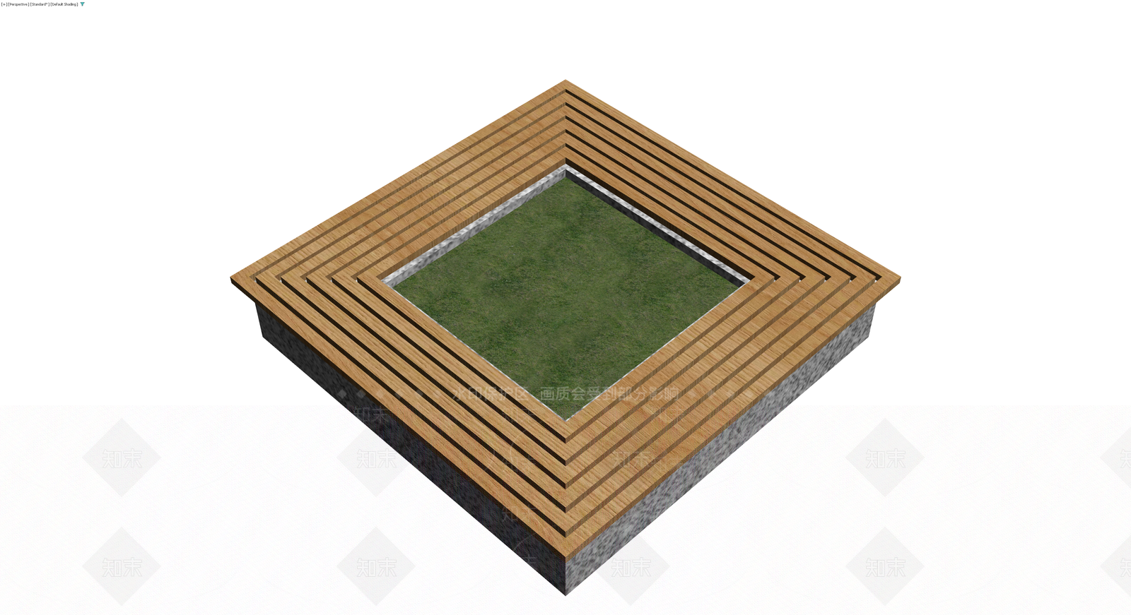 木质台阶景观模型3D模型下载【ID:1230383061】