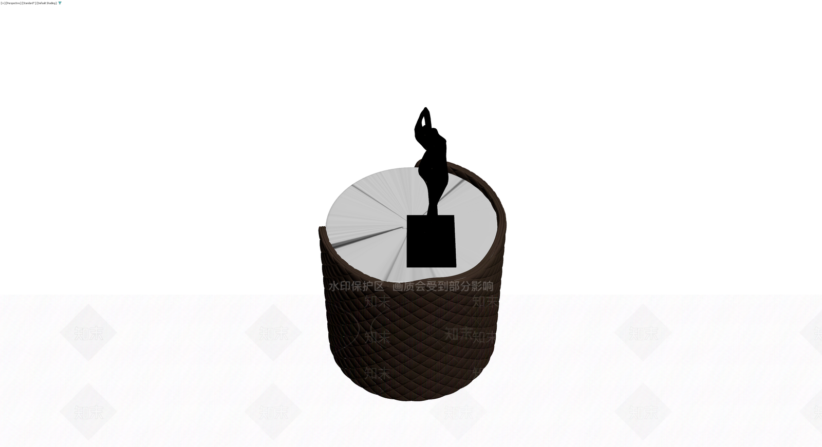 带雕塑床头柜组合3D模型下载【ID:1230631291】