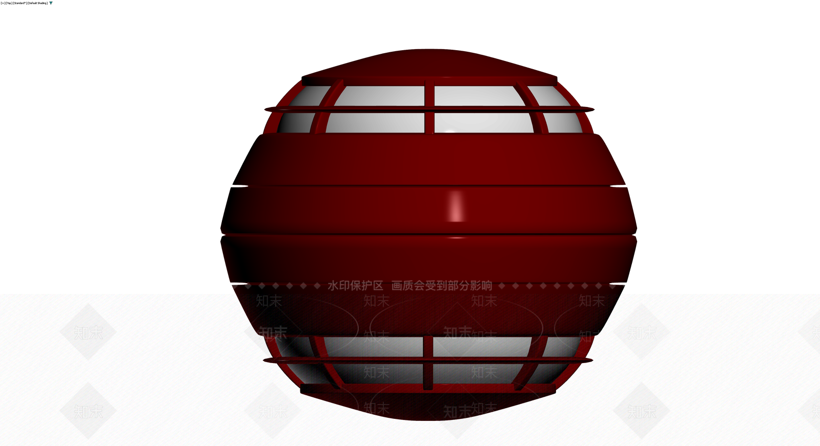 红色圆形烟感探测器3D模型下载【ID:1229646290】