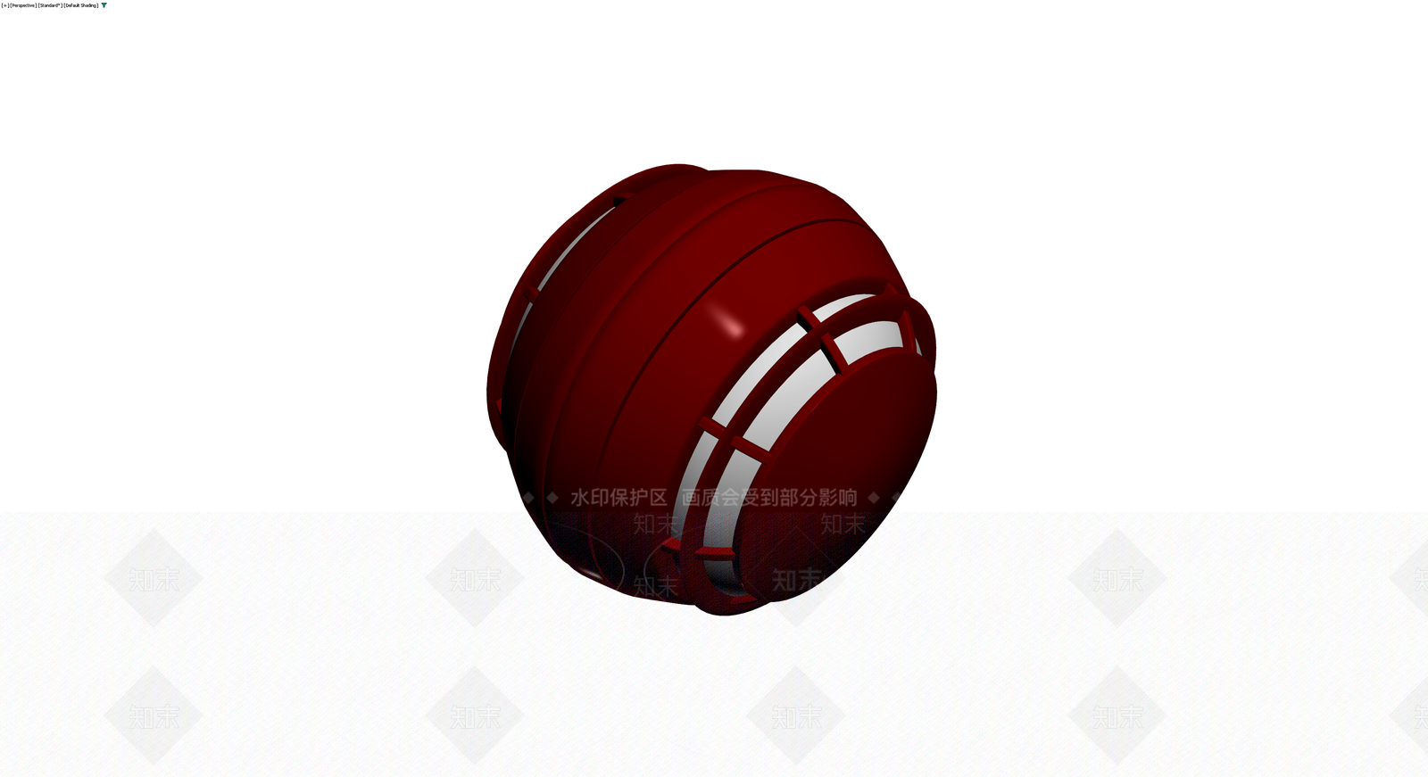 红色圆形烟感探测器3D模型下载【ID:1229646290】