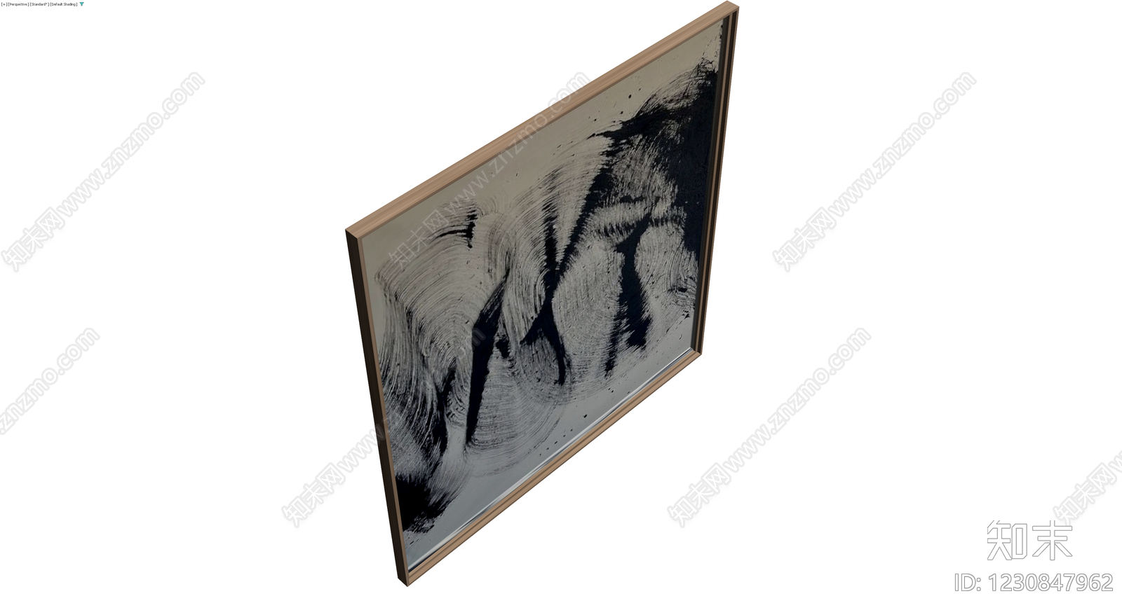 带框抽象装饰画3D模型下载【ID:1230847962】