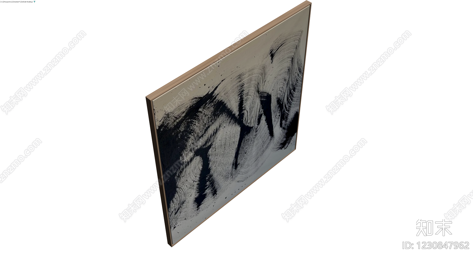 带框抽象装饰画3D模型下载【ID:1230847962】