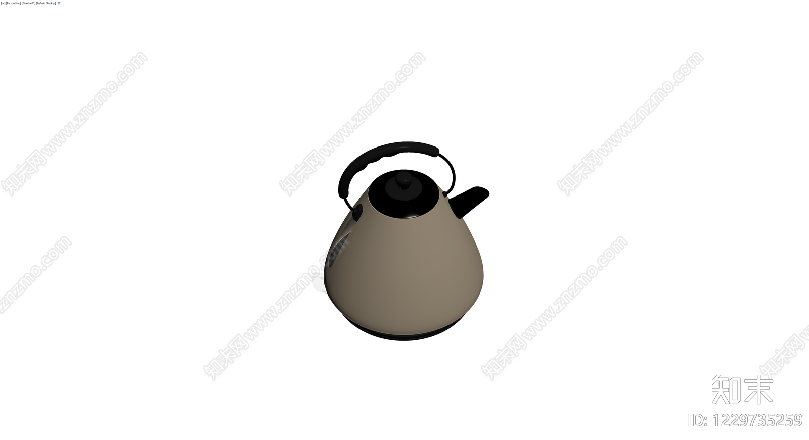 米色电热水壶3D模型下载【ID:1229735259】