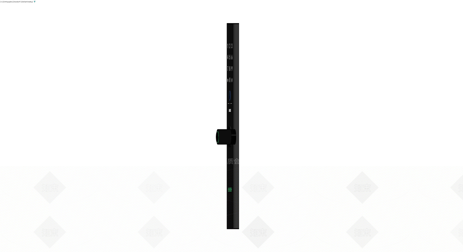 黑色智能指纹门锁3D模型下载【ID:1229910566】