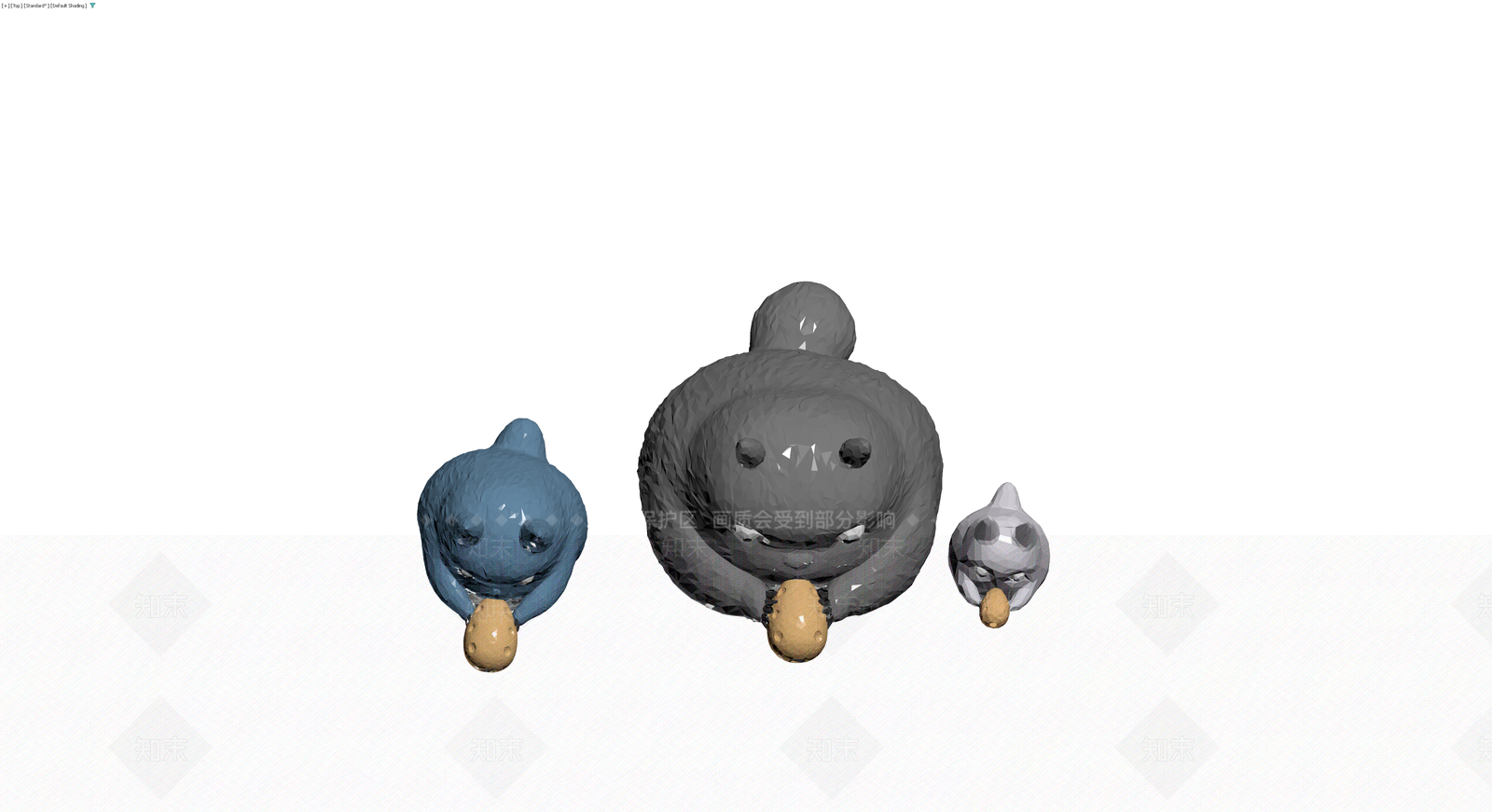 龙猫全家福雕塑模型3D模型下载【ID:1230399654】