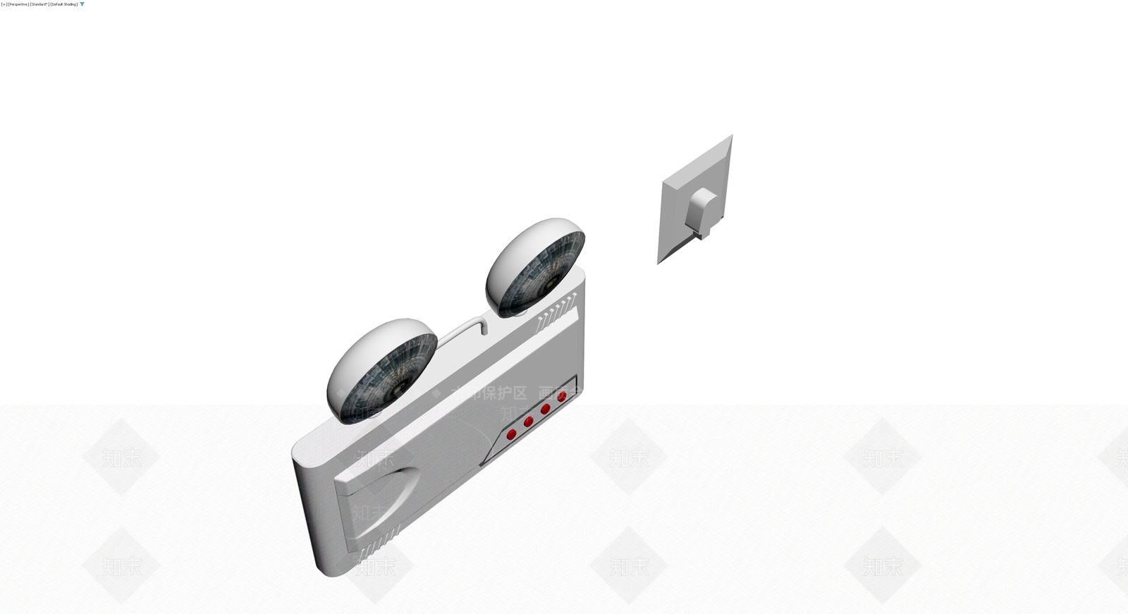 双头消防应急照明灯具3D模型下载【ID:1230591252】