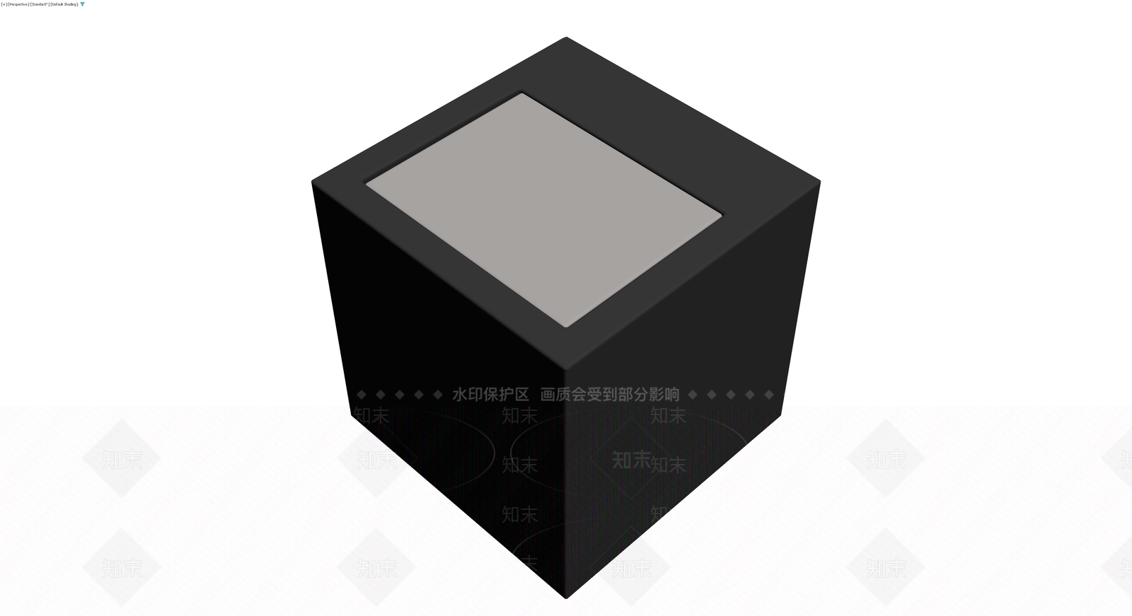 黑框灰面方形矮凳3D模型下载【ID:1229981531】