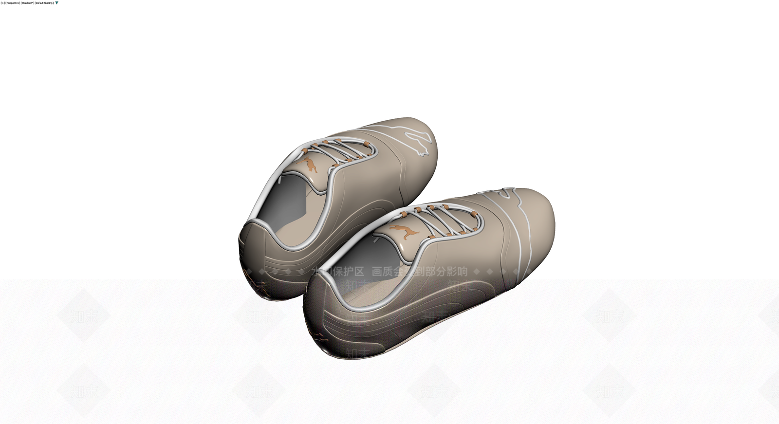Puma品牌运动鞋灰模3D模型下载【ID:1230153971】