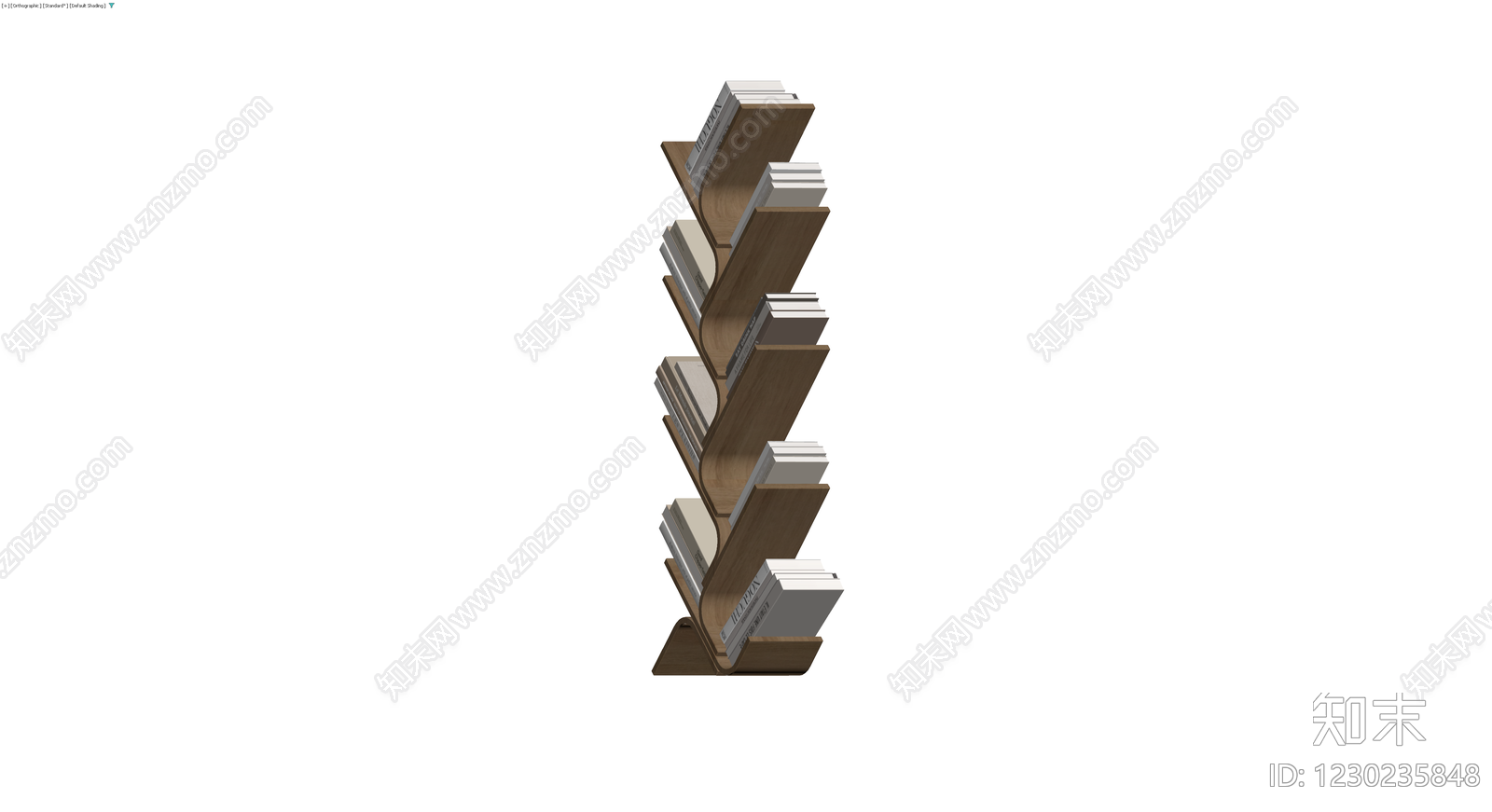 波浪形木质置物架3D模型下载【ID:1230235848】