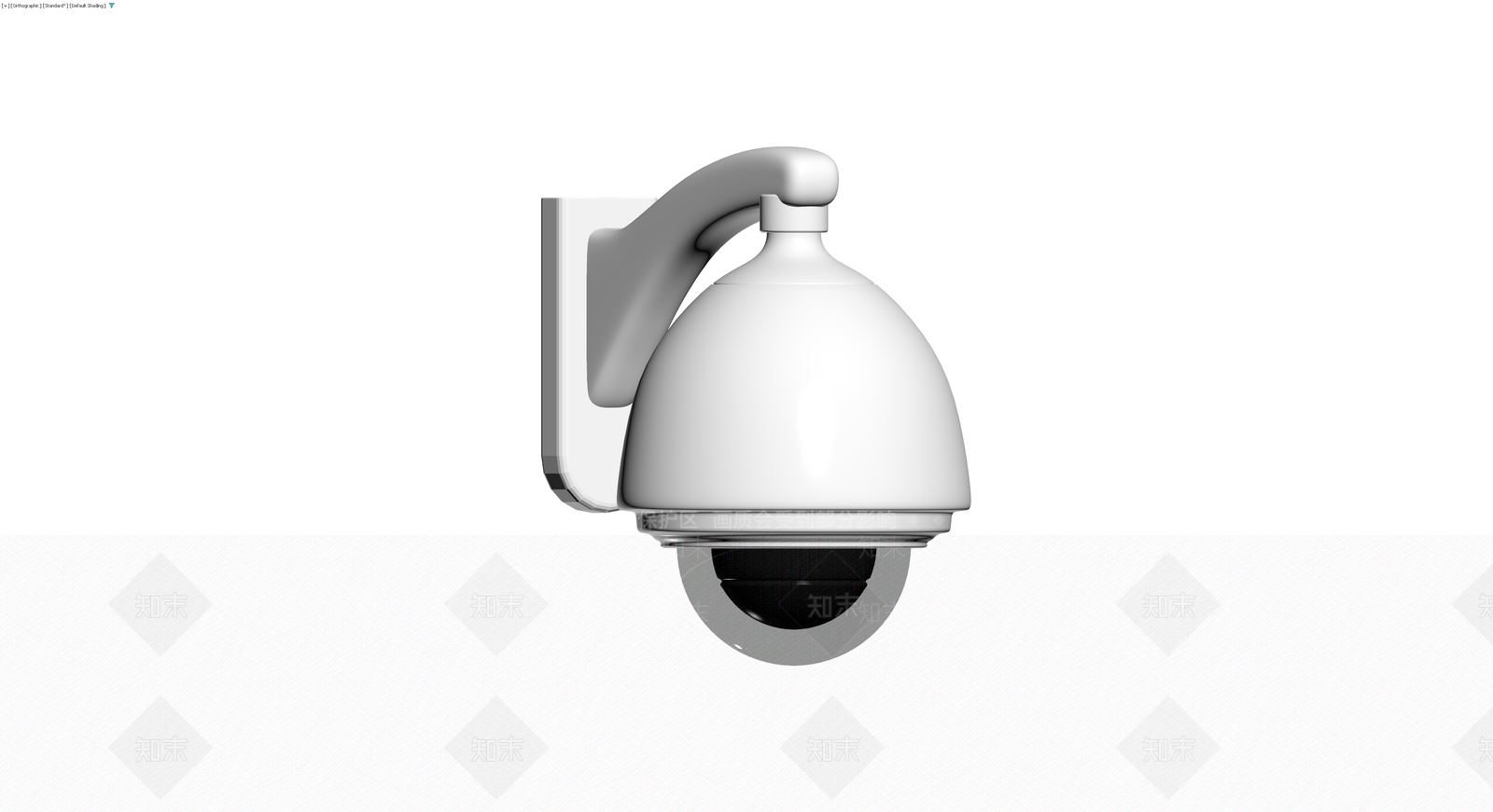 白色半球形壁灯3D模型下载【ID:1230445061】