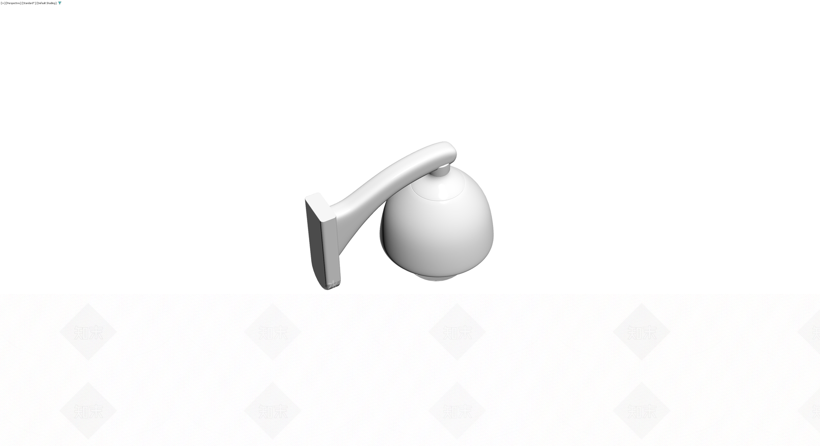 白色半球形壁灯3D模型下载【ID:1230445061】