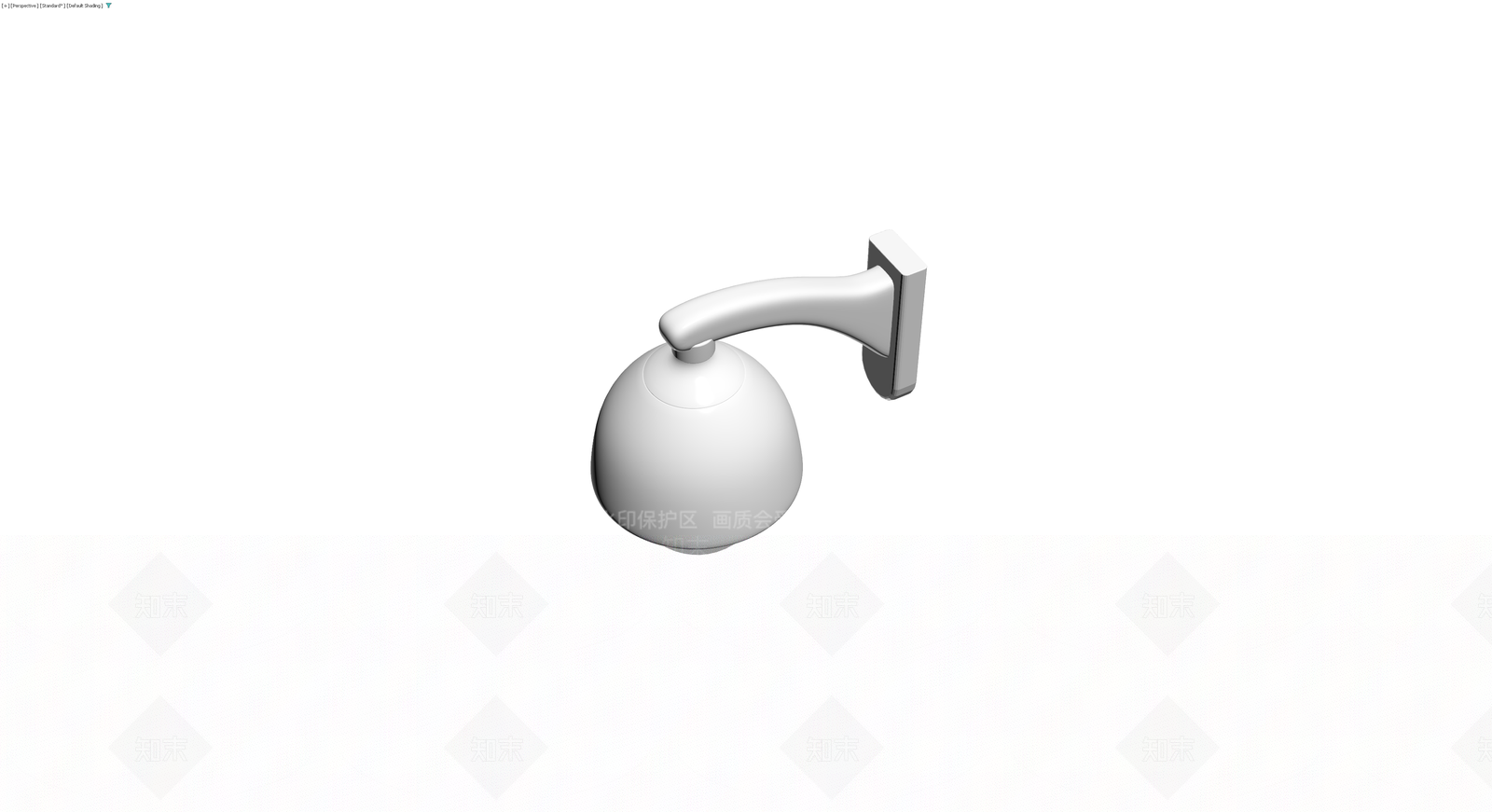 白色半球形壁灯3D模型下载【ID:1230445061】