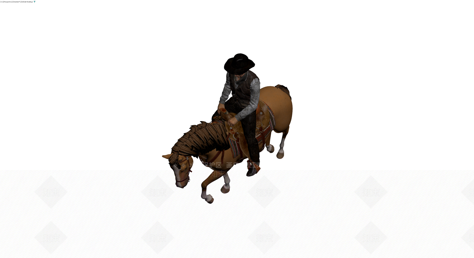 骑马人物模型3D模型下载【ID:1230563728】