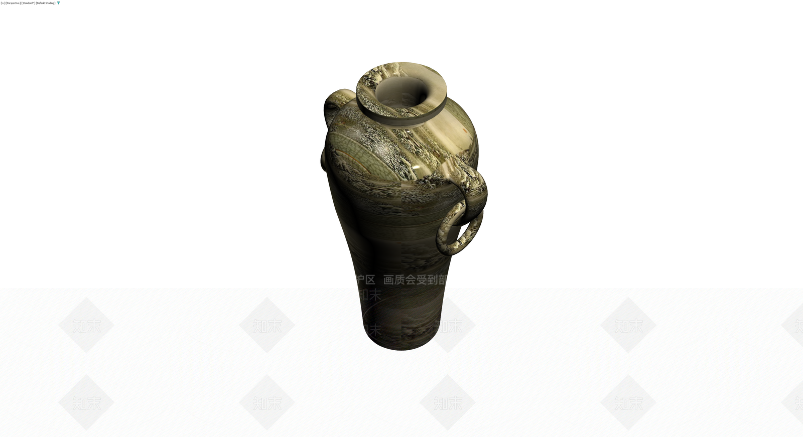 双耳山水纹花瓶3D模型下载【ID:1230657915】